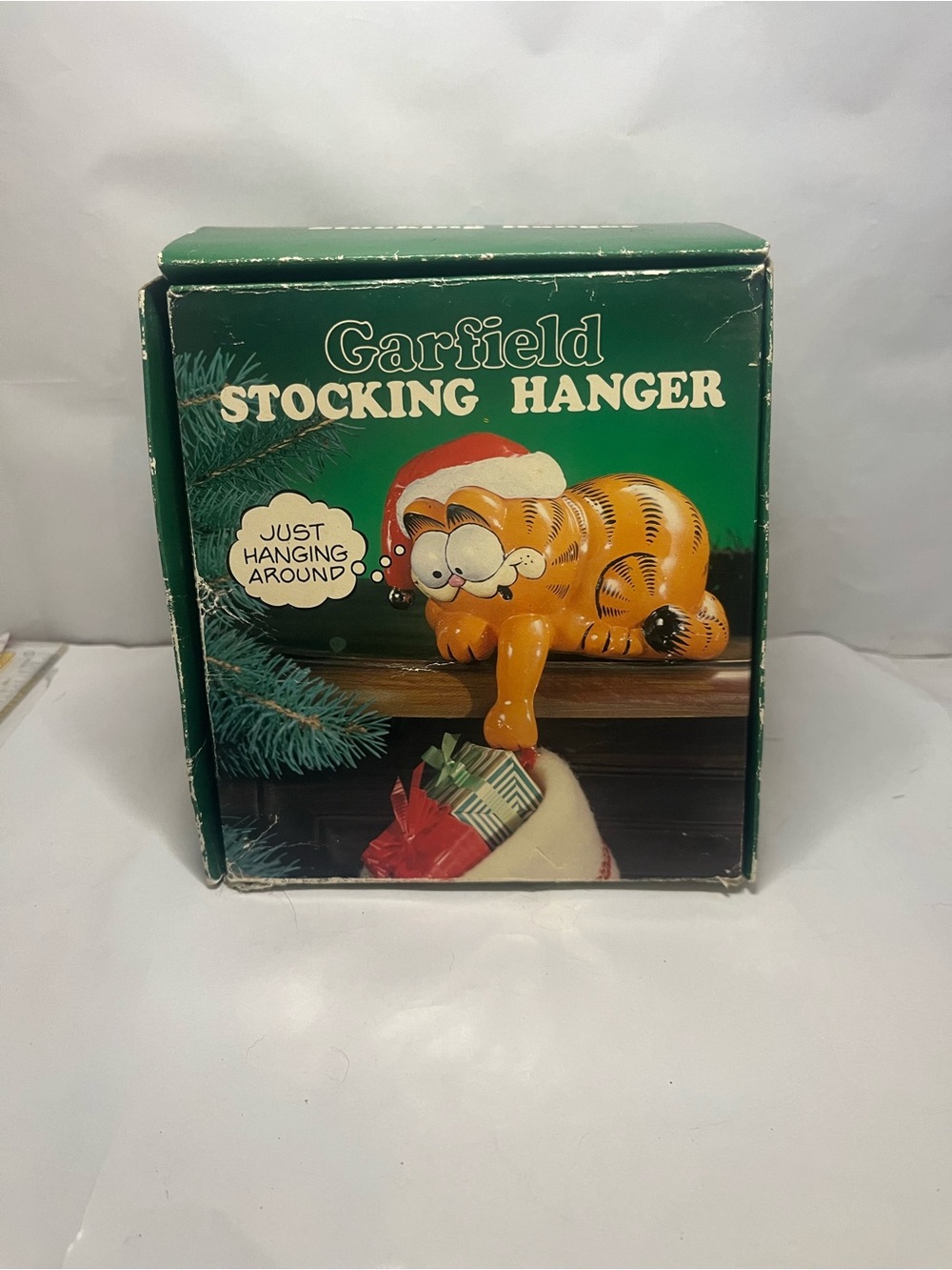 1978 vintage plastic Enesco Garfield Stocking Hanger